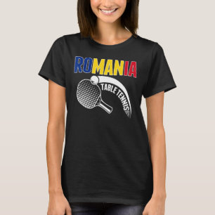 T-shirt Roumanie Table Tennis Support Roumain Ping Pong T
