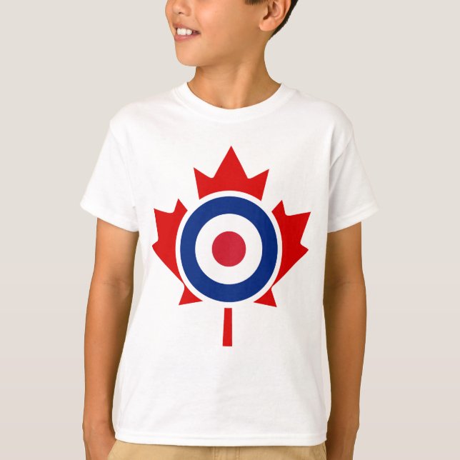 T-shirt Roundel cible de hockey de curling de Mod Canada (Devant)