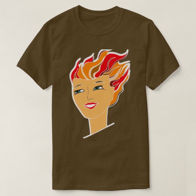 T-shirt rousse fille rousse fille (Design devant)