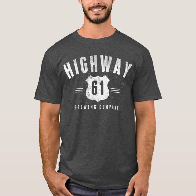 T-shirt Route 61 brassant - pièce en t grise (Devant)