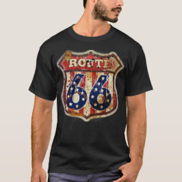 T-shirt Route 66 dégradée