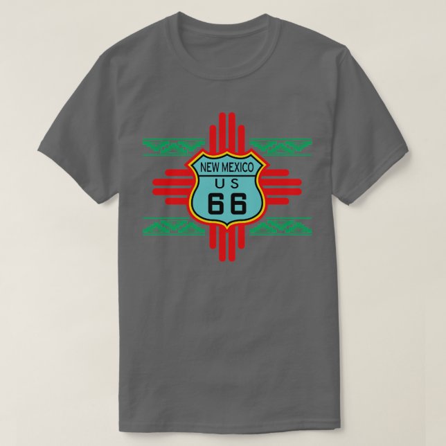 T-shirt Route 66 du Nouveau-Mexique (Design devant)