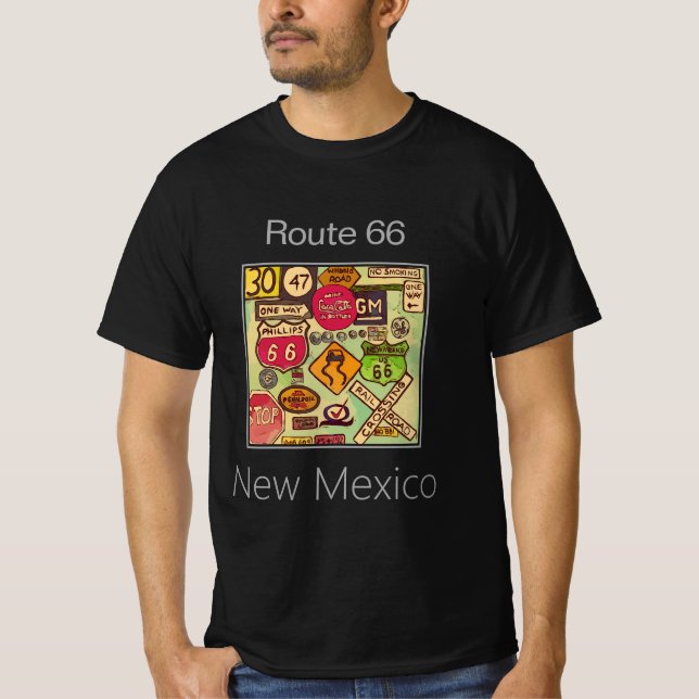 T-shirt Route 66 Signs, Nouveau-Mexique (Devant)