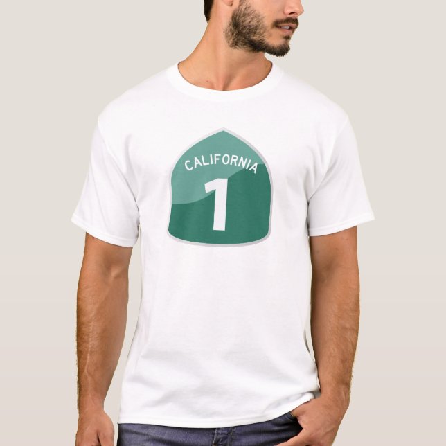 T-shirt Route de Côte Pacifique de l'itinéraire 1 d'état (Devant)