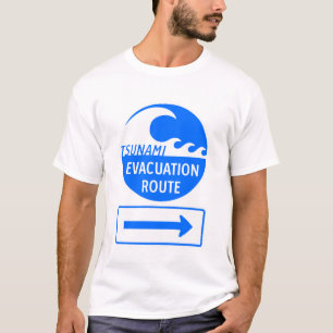 T-shirt Route d'évacuation du tsunami