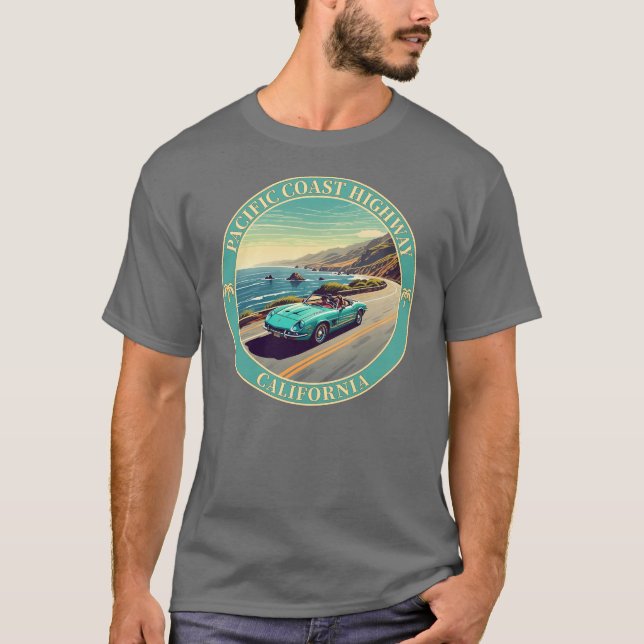 T-shirt Route du Pacifique Californie (Devant)