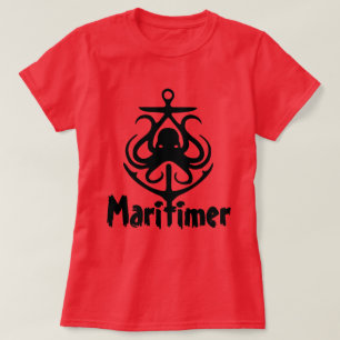 T-shirt Route du phare nautique Maritimer Ancre pieuvre