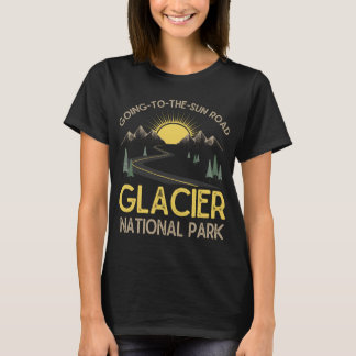 T-shirt Route du Soleil Parc national des Glaciers Rétro