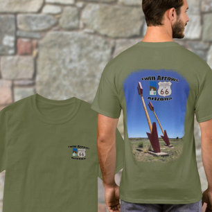 T-shirt Route historique 66 ~ Flèches jumelles, Arizona