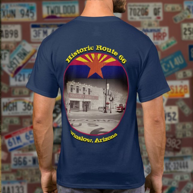 T-shirt Route historique 66 Winslow Arizona Retour (Créateur téléchargé)