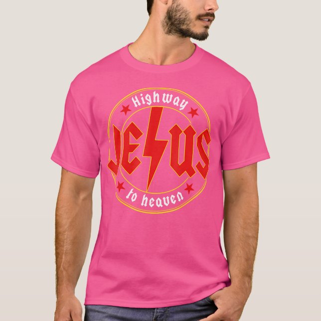 T-shirt Route Jésus Vers Le Ciel Bible Chrétienne Verse Fa (Devant)