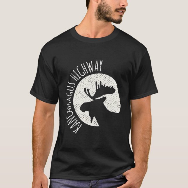 T-shirt Route Kancamagus Moose Graphisme New Hampshire (Devant)