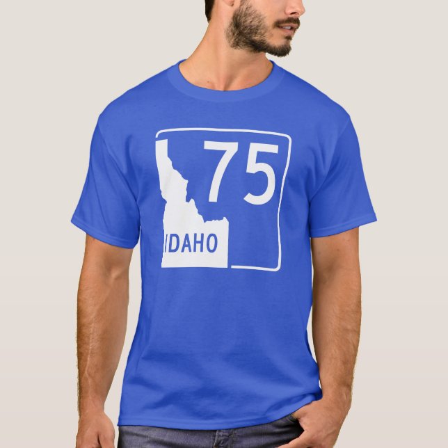 T-shirt Route nationale 75 de l'Idaho (Devant)