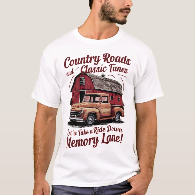 T-shirt Routes de campagne et airs classiques (Devant)