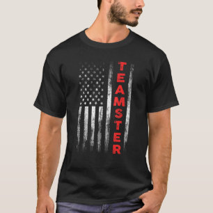 T-shirt Routier syndicaliste Drapeau Américain Patriote Co