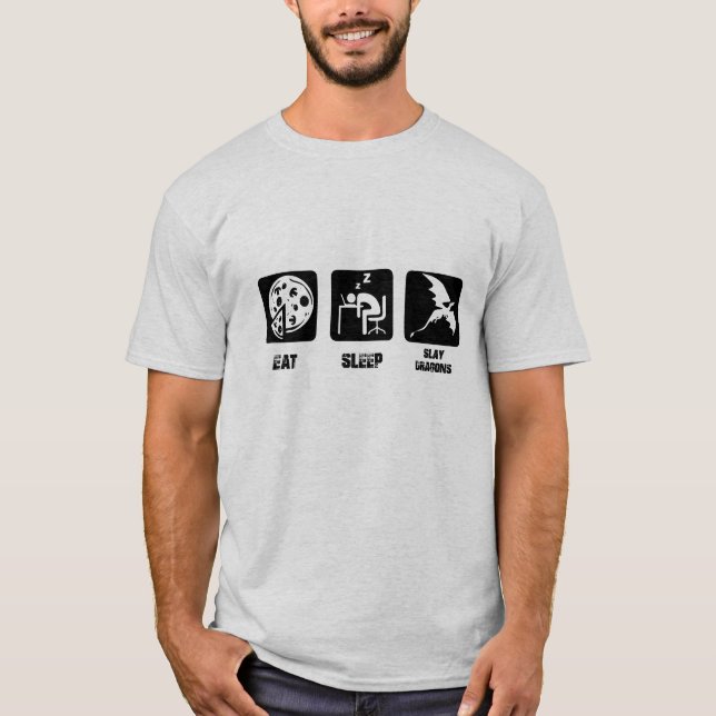 T-shirt Routine quotidienne de Gamers (Devant)
