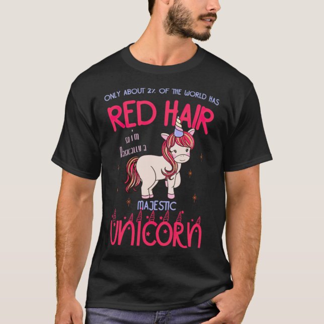 T-shirt roux, cheveux rouges, cool (Devant)