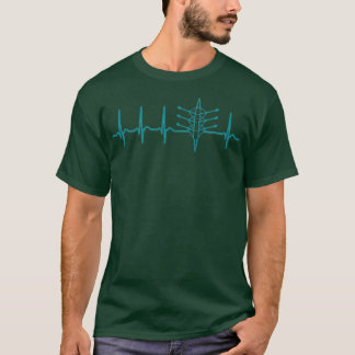 T-shirt Rowing Heart LoveCool Funny Rowing Rower Club Team