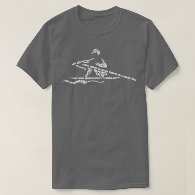 T-shirt Rowing Word Art Kayaking Rower Team Canoe Kayak (Design devant)