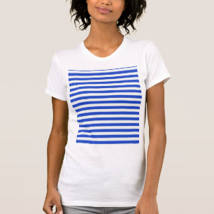 T-shirt Royal Blue Combination Stripes par Shirley Taylor