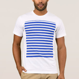 T-shirt Royal Blue Combination Stripes par Shirley Taylor