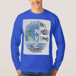 T-shirt Royal Blue Deep Modern Nyc New York City Brooklyn