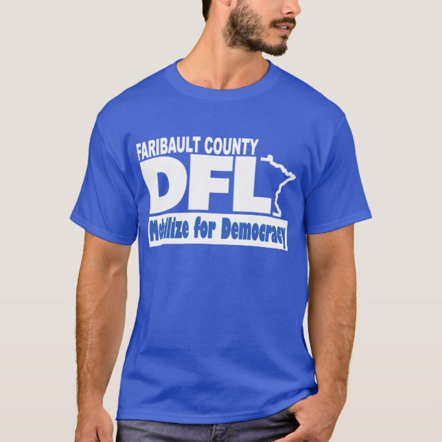 T-shirt Royal Blue Faribault Co. DFL (100% coton) (Devant)