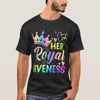 T-shirt Royal Fiveness 5e anniversaire 5 ans pour filles