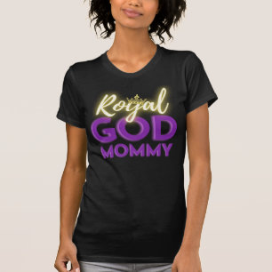 T-shirt Royal God Maman  Purple Elegant Baby shower