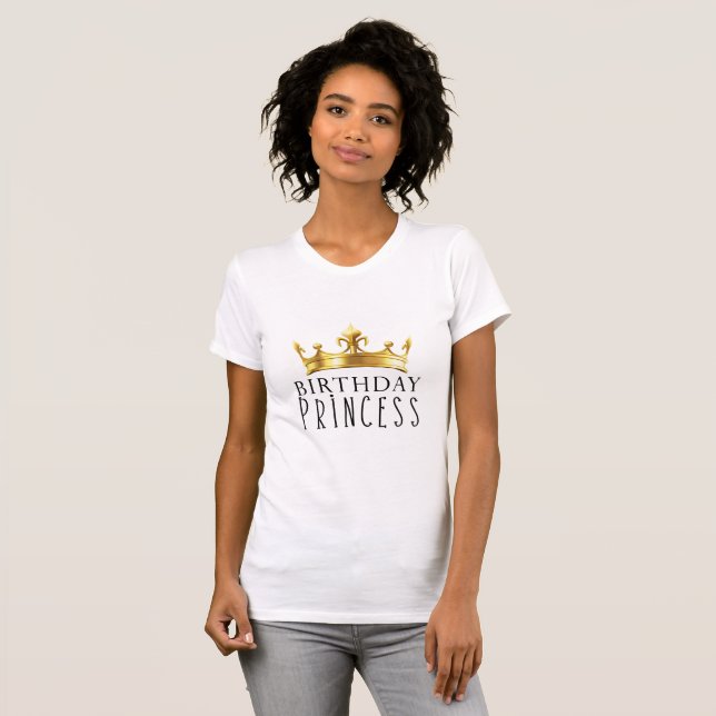 T-shirt Royal Gold Crown Anniversaire Princess Party (Devant entier)