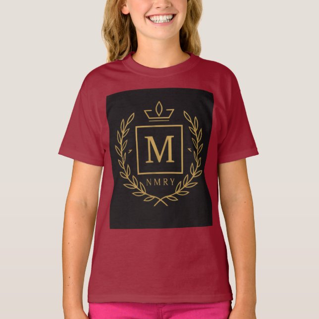 T-shirt "Royal NMKY Emblem – Monogram M Crest Design" (Devant)