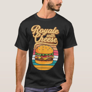 T-shirt Royale avec hamburger au fromage Graphique aliment