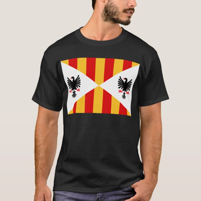 T-shirt Royaume de drapeau de la Sicile (Devant)