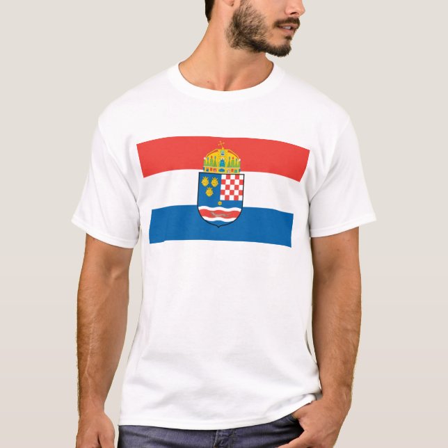 T-shirt Royaume de la Dalmatie Croatie et de drapeau de la (Devant)