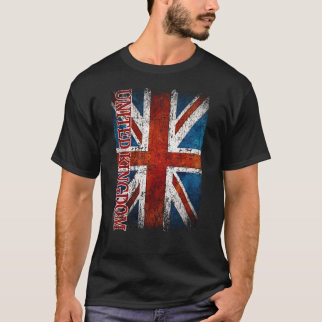 T-shirt Royaume-Uni Drapeau Cadeau Femmes Hommes Enfants R (Devant)
