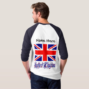 T-shirt Royaume-Uni Drapeau noir Personnalisation