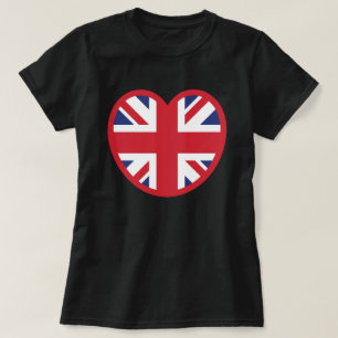 T-shirt Royaume-Uni Union Jack Flag Heart