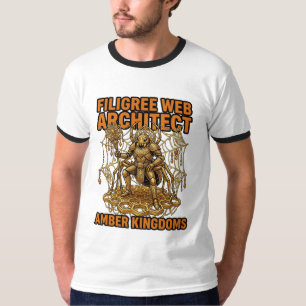 T-shirt Royaumes ambre d'architecte de toile de filigrane