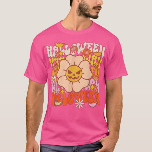 T-shirt Rtro Super saison Éffrayant Citrouille Happy Hallo
