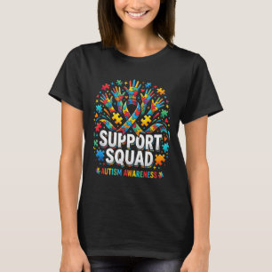 T-shirt Ruban à énigme de mains de l'équipe de soutien pou