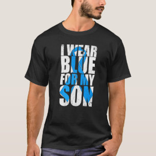 T-shirt Ruban Autisme Je Porte Bleu Pour Mon Fils Sensibil
