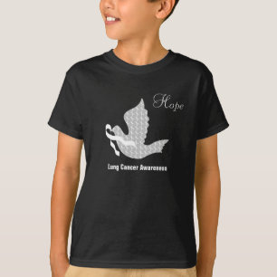 T-shirt Ruban blanc Dove of Hope - Cancer du poumon