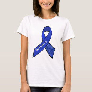 T-shirt Ruban bleu de conscience ME/CFS de guerrier fort
