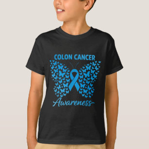 T-shirt Ruban bleu de sensibilisation au cancer du côlon c
