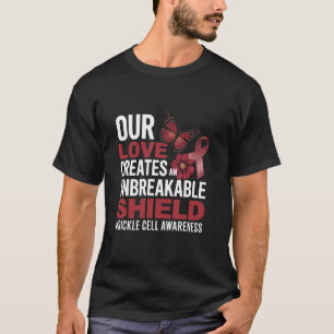 T-shirt Ruban bordeaux de sensibilisation à la drépanocyto
