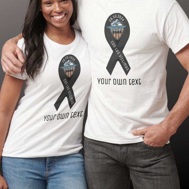 T-shirt Ruban Cinta de luto valencia dana (Créateur téléchargé)