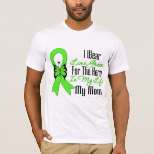 T-shirt Ruban de Cancer de lymphome mon héros ma maman