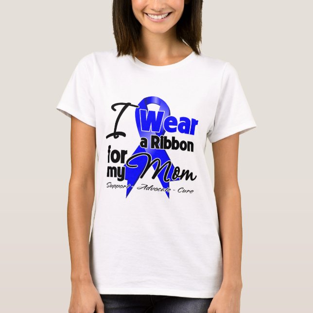 T-shirt Ruban de cancer du colon de maman (Devant)