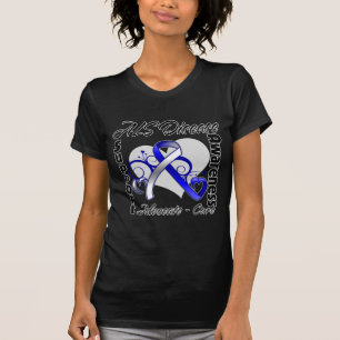T-shirt Ruban de coeur - conscience de la maladie de SAL