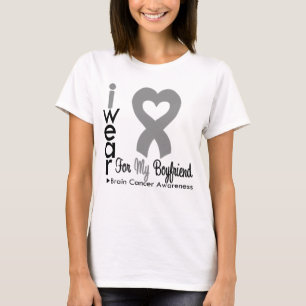 T-shirt Ruban de coeur de cancer du cerveau pour mon ami
